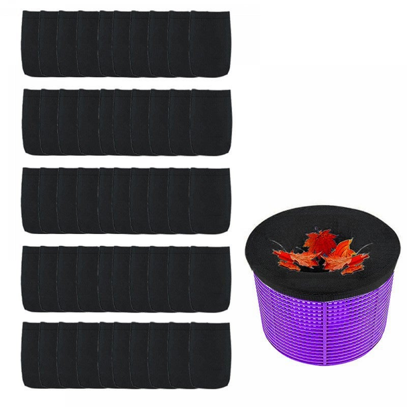 Filtr do skimmera basenowego, skarpety do skimmera basenowego, siatka do skimmera, do koszyka basenowego, czarny, 50 sztuk