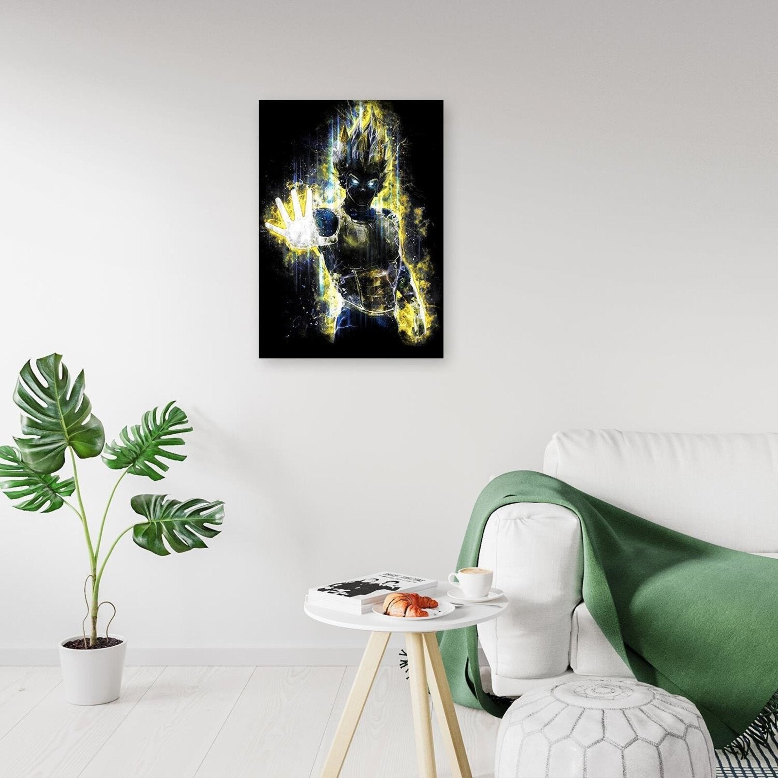 Tableau bois Dragon Ball Super Saiyan Vegeta III - 40 x 60 cm - 3