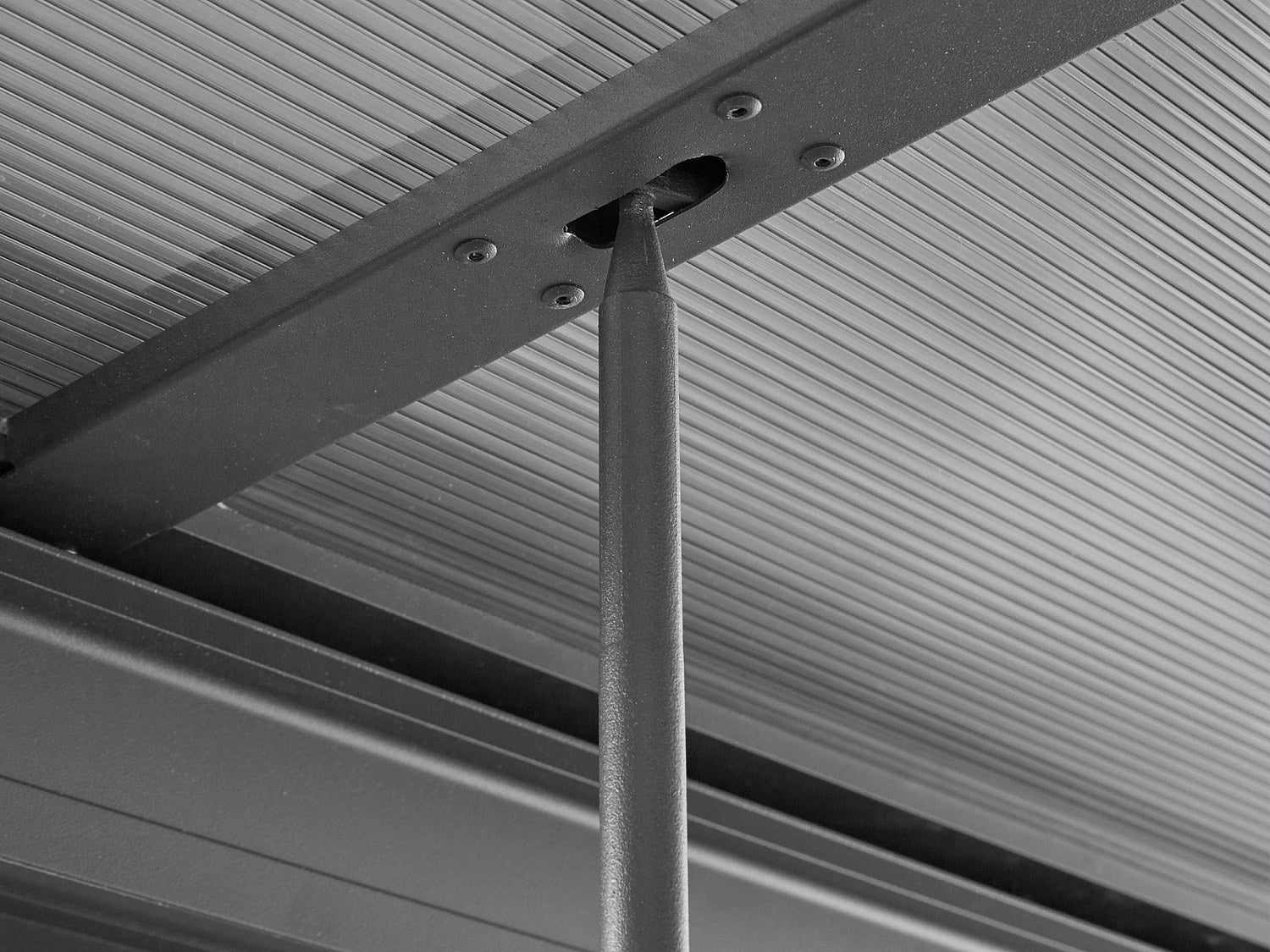 Pérgola adosada con techo deslizable - 12m² - antracita - IZEDA - 9