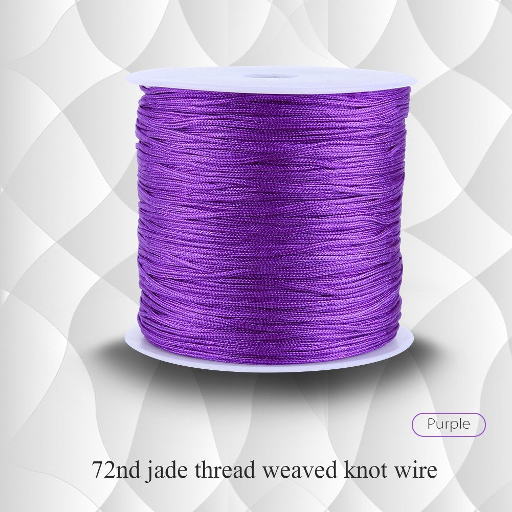 100 M X 0,8 Mm Nylon Crafts Nodo Cinese Corda di Raso Braccialetto a