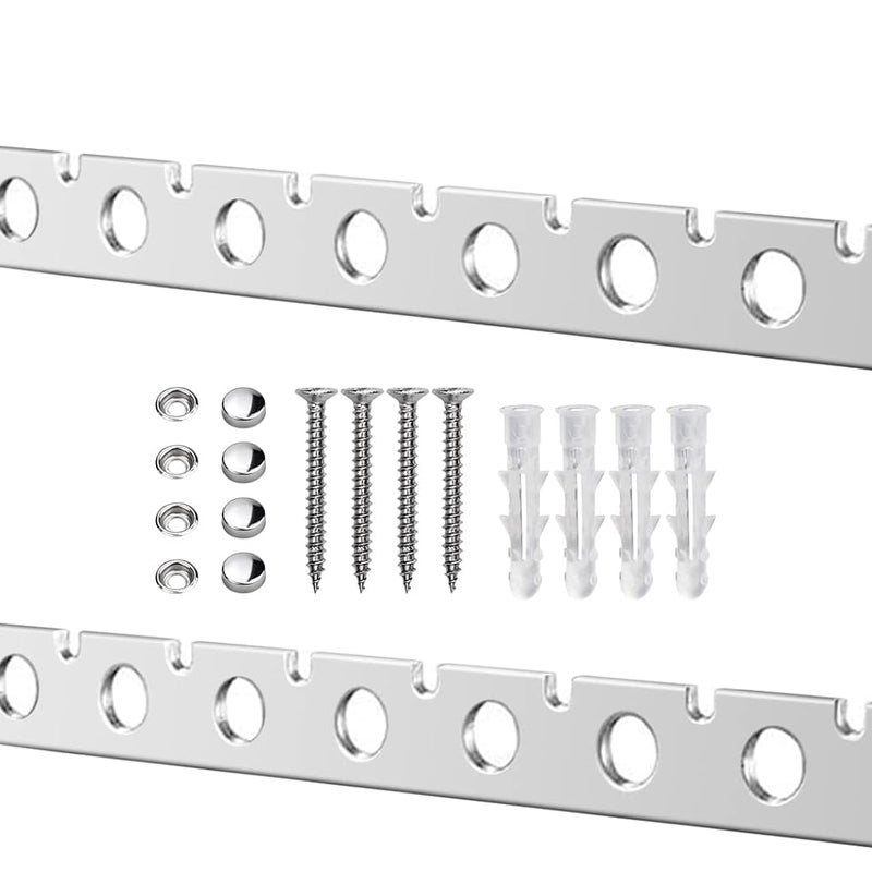 2x Składane Wieszaki Ścienne na Ubrania – Suszarka 90° ze Śrubami i Kołkami – Balkon, Pokój
