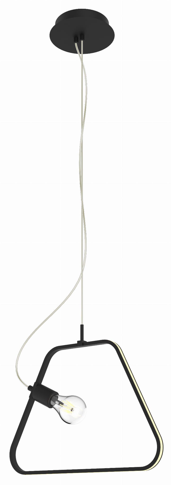 Lampa sufitowa wisząca Ikaria czarna 2xE27x12W wym: 120 x 44 x 14 cm metal Candellux