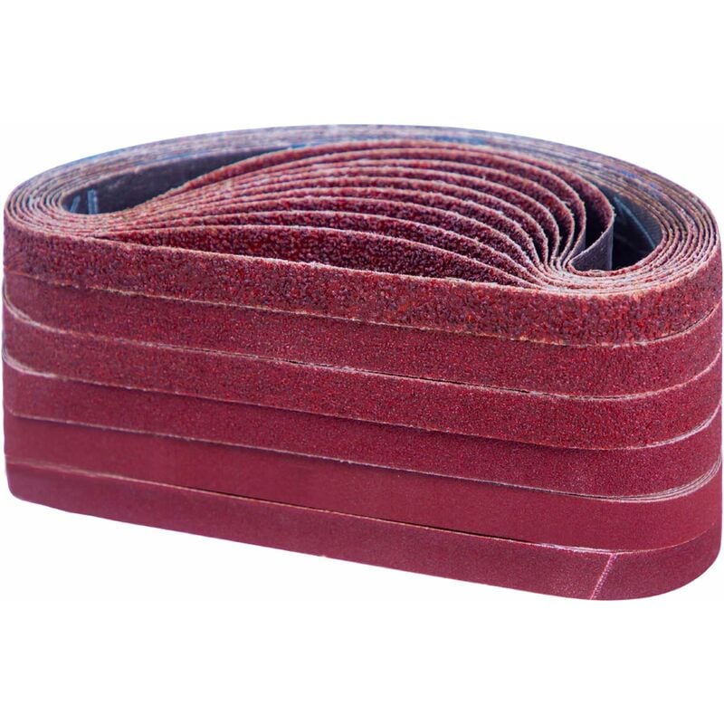 60 sztuk Pasów ściernych 13 x 457 mm, Zestaw pasów ściernych (10 x ziarno 40/60/80/120/180/240 każdego) do szlifierek taśmowych, kompatybilny z Blac