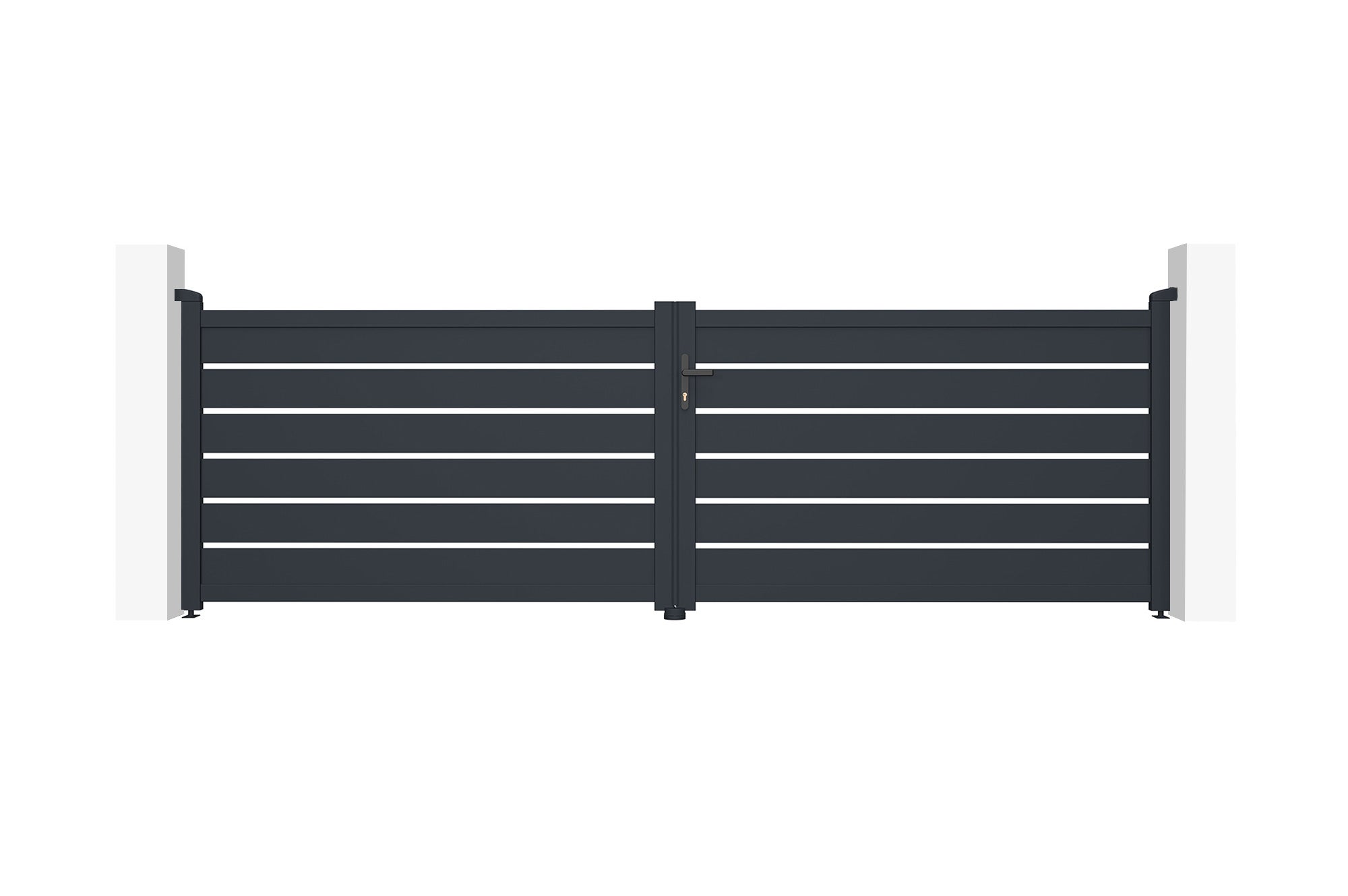 Portail battant 4m VOGEL H.120cm aluminium gris - 4