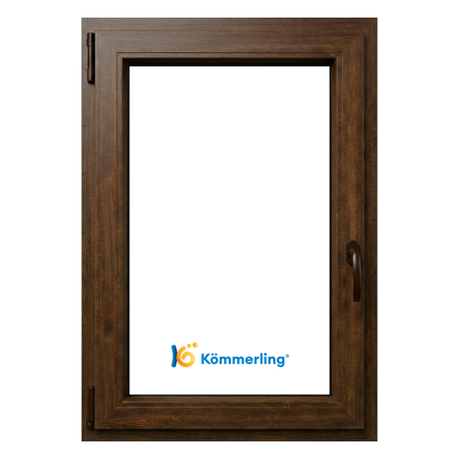 Ventana PVC 800x1200 oscilobatiente izquierda nogal | perfil Kommerling ...