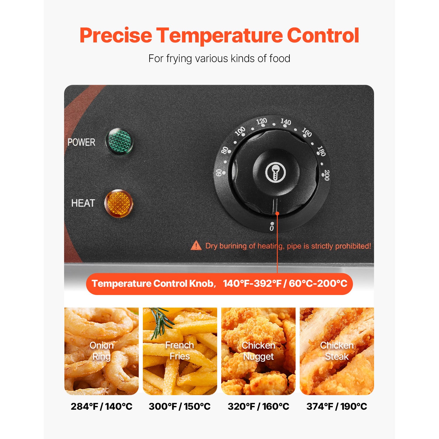 Friteuse 6000W 12L Commerciale,SucceBuy double panier en inox,contrôle de température réglable,facile à nettoyer,qualité alimentaire - 6
