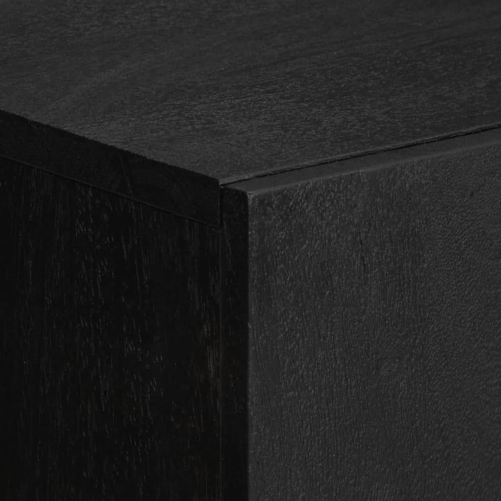 Aparador alto de madeira de engenharia preto 60x33x100 cm - COMFORTXL - 6