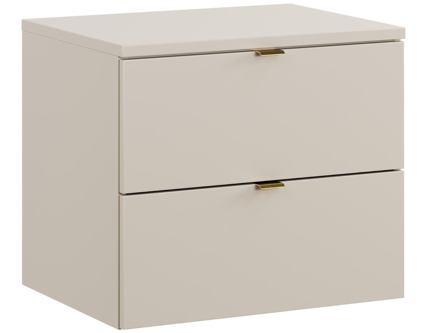 Kaszmirowa szafka łazienkowa pod umywalkę z blatem DALIA 60 cm wisząca 2 szuflady MDF