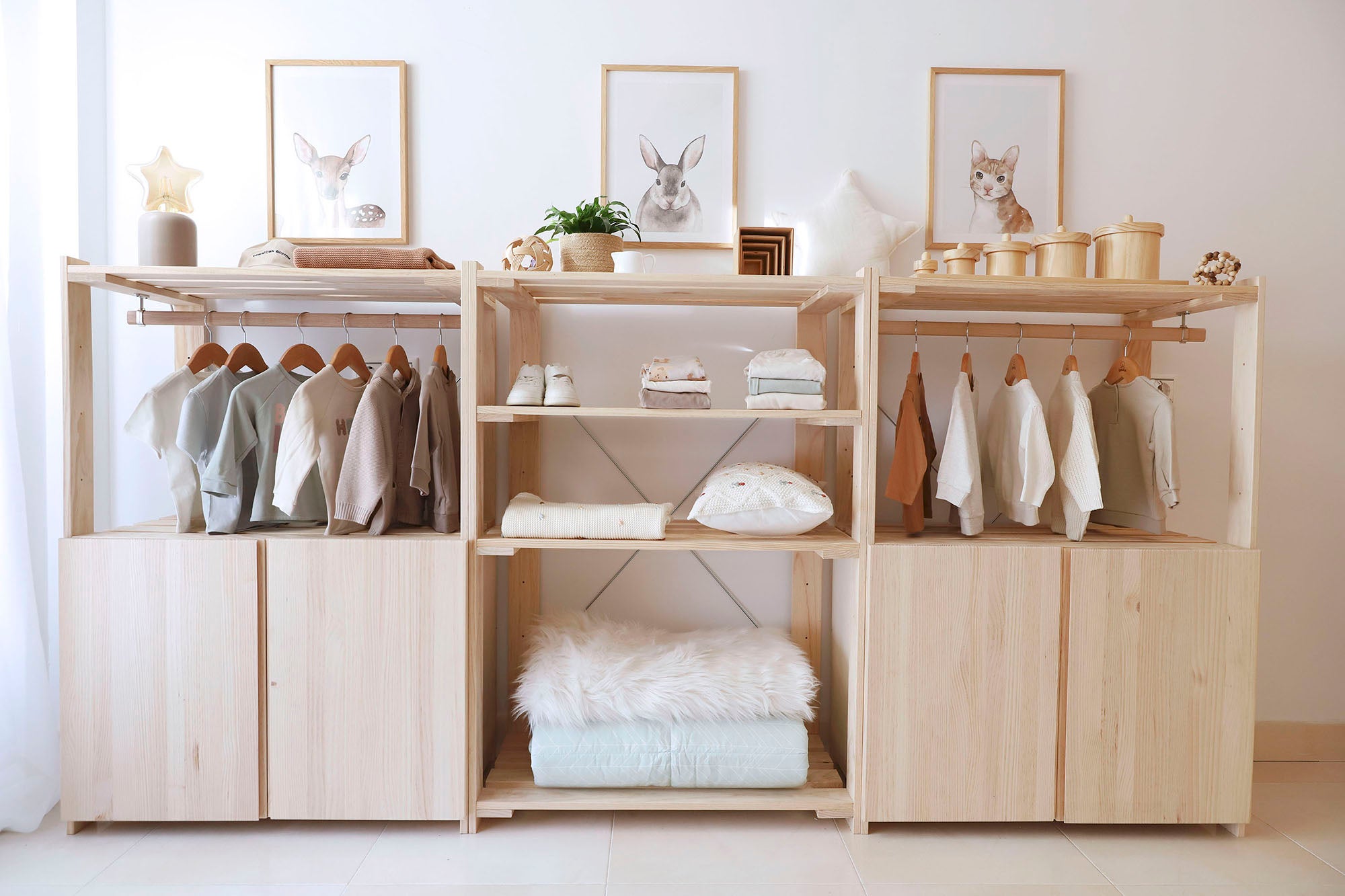 Armoire en bois pour étagère NOVA, 53,5x76,5x40,5 cm - 3