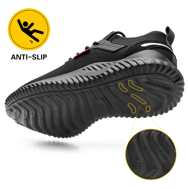 Stivali Pelle Uomo Scarpe Antinfortunistiche Uomo Donna Leggere Scarpe Da Lavoro Con Punta In Acciaio Sportive Chelsea Boots