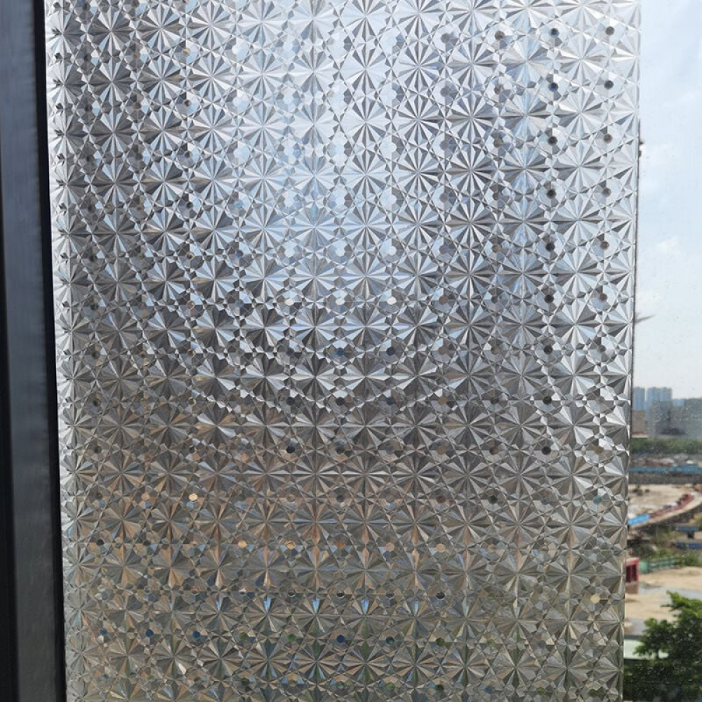 Folia okienna 3D Diamond 45 cm x 100 cm, antypoślizgowa, elektrostatyczna, nieprzezroczysta