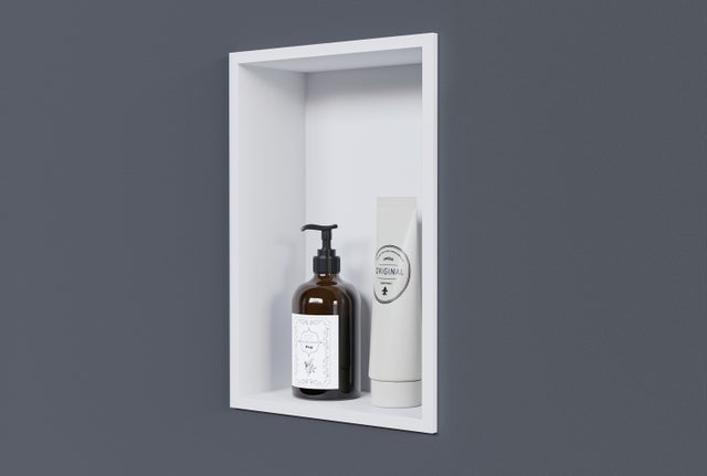 BERNSTEIN - Niche murale de douche, étagère encastrable douche acier inox - 30x20x10cm - NT203010X Blanc