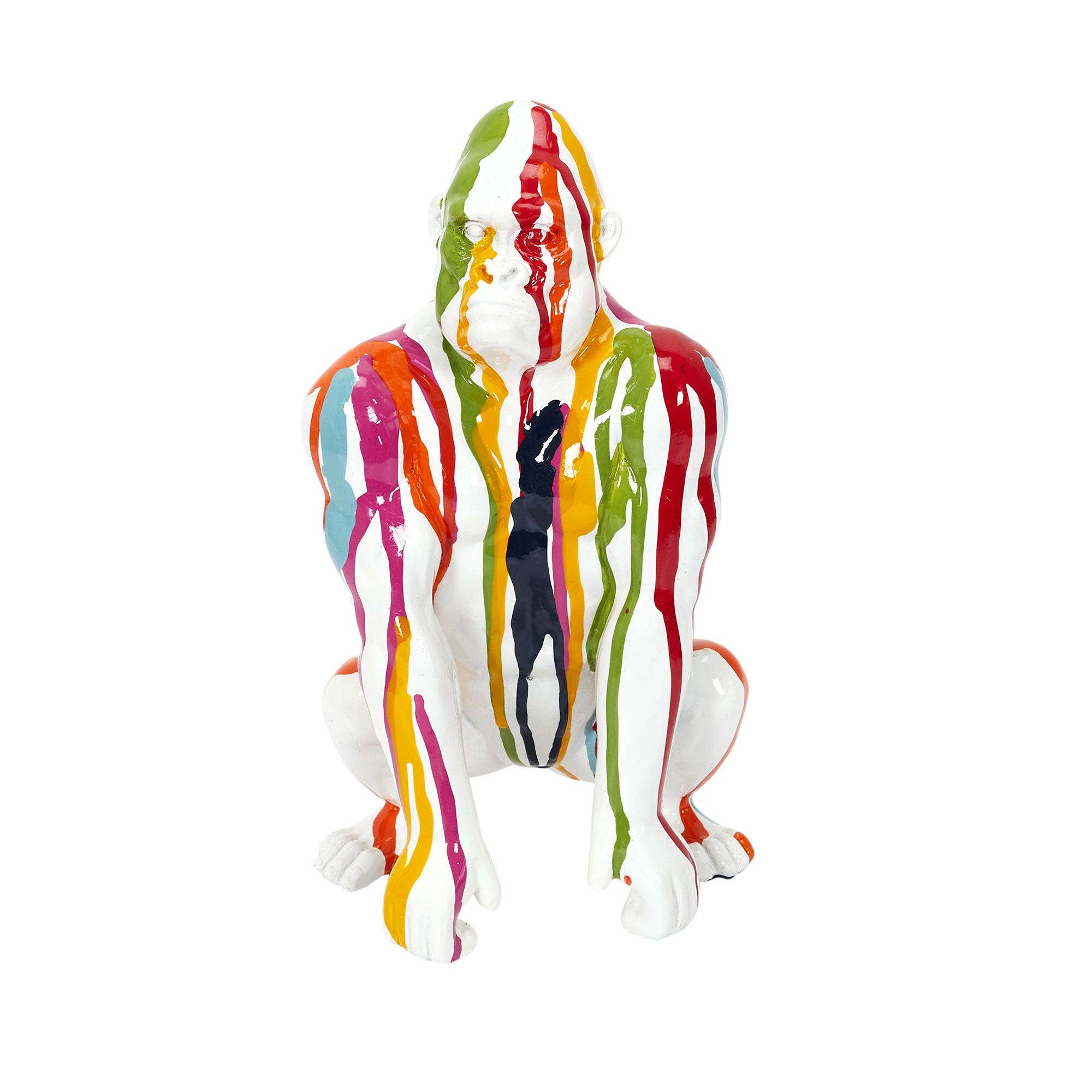 Statue - HOME DECO FACTORY - Gorille Deco - Colorée - Multicolore - 2