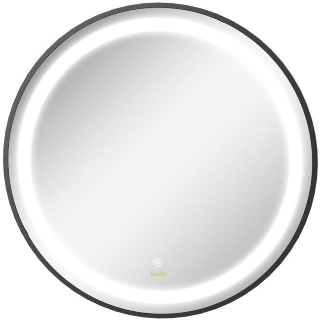 Miroir Salle De Bain LED Asymétrique Nuage - 3 Couleurs Dimmables - Antibuée Tactile - 50x70 Ou 60x80 Cm