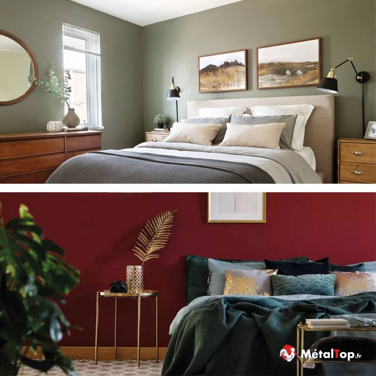 Peinture Chambre Adulte - Metaltop - Rouge oriental - RAL 3031 - Pot 5L - 6