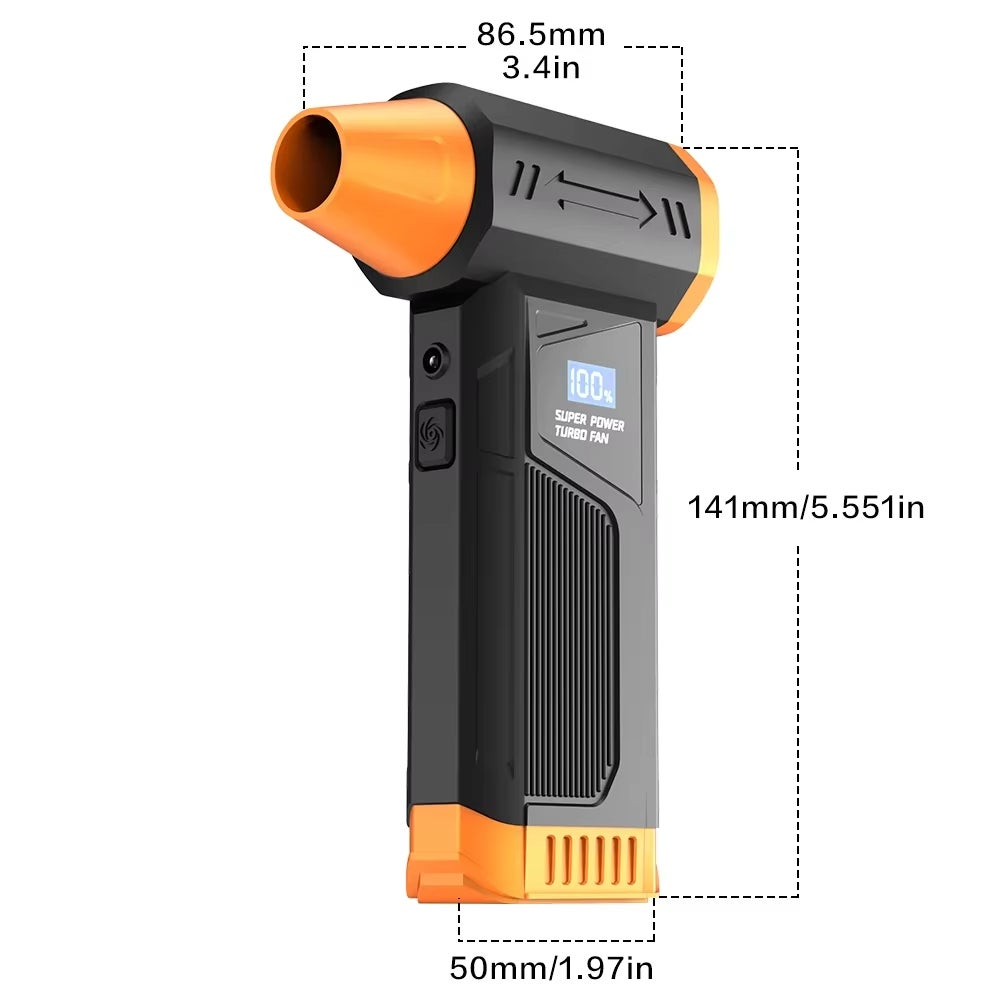 Ventilatore a getto senza fili, soffiatore portatile, aspiratore per polvere, adatto per patii, prati e giardini/rimozione della neve - 2
