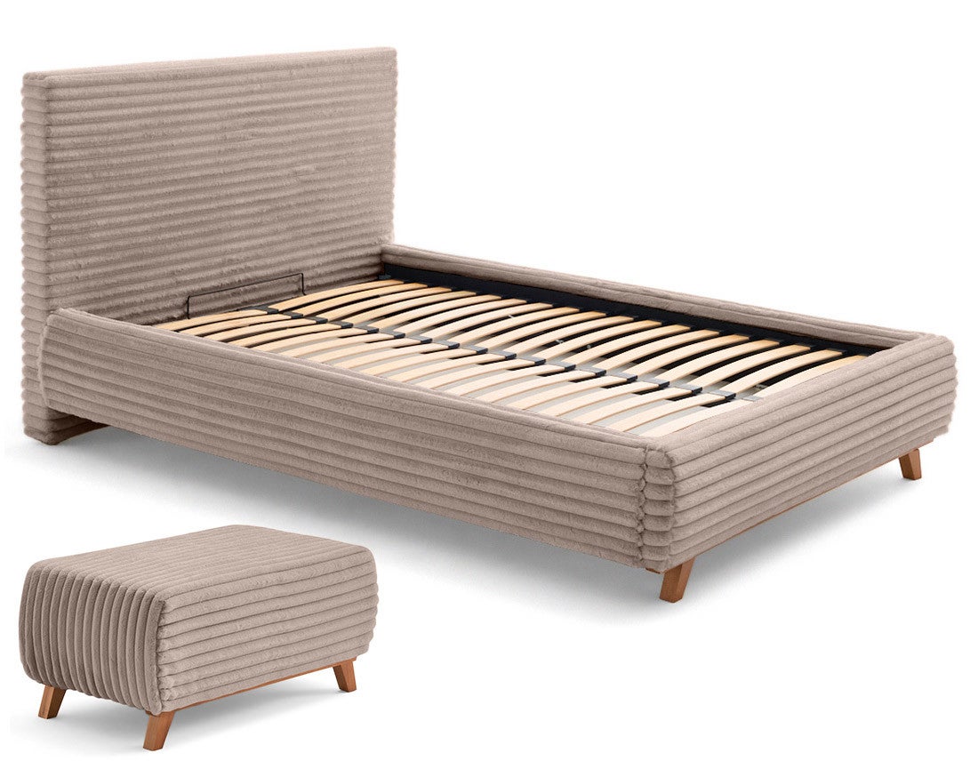 Banc De Rangement Bout De Lit Ya-Home - Fausse Fourrure, Blanc, Pieds En Bois, Capacité 300 Lbs