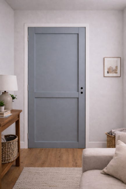 Bloc Porte Athena Gris Clair 2 Panneaux H204 X L73 Cm Côte Tableau P ...