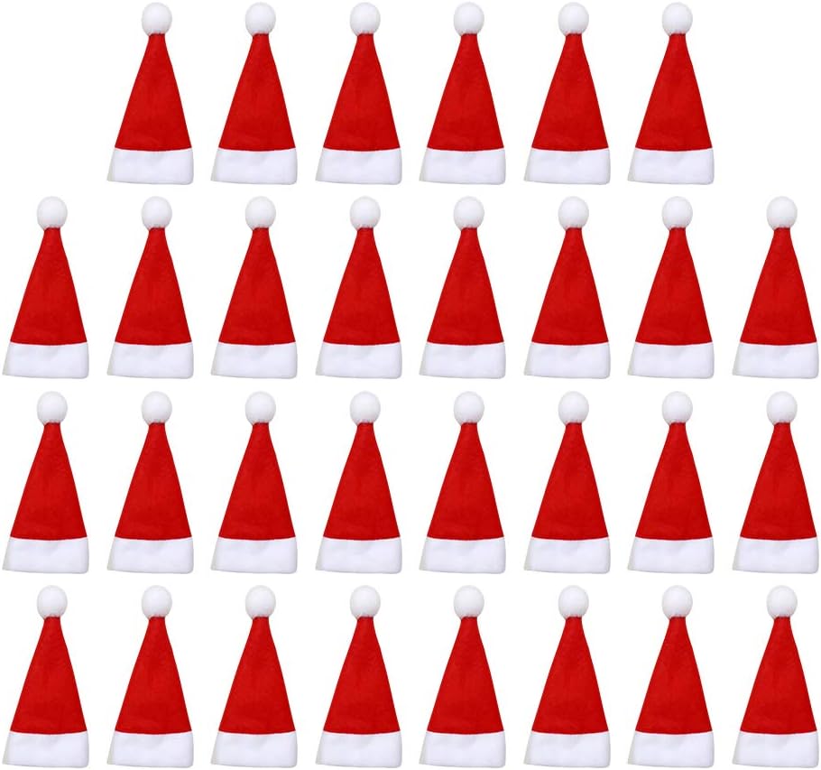 24 Pièces Mini Chapeaux Et Écharpes De Noël - Rouge, Blanc, Vert - Pour Décoration Table, Bouteilles, Bonhommes De Neige DIY