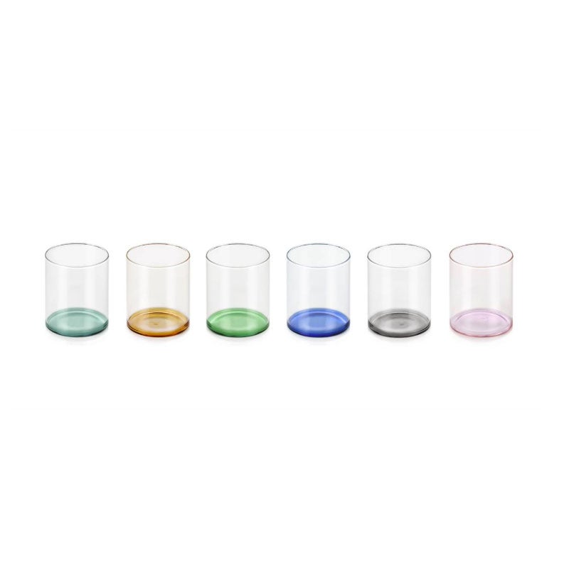 Set 6 Bicchieri Acqua Ichendorf Milano – Vetro Borosilicato Soffiato A Lume, Collezione Soleils, 30 Cl