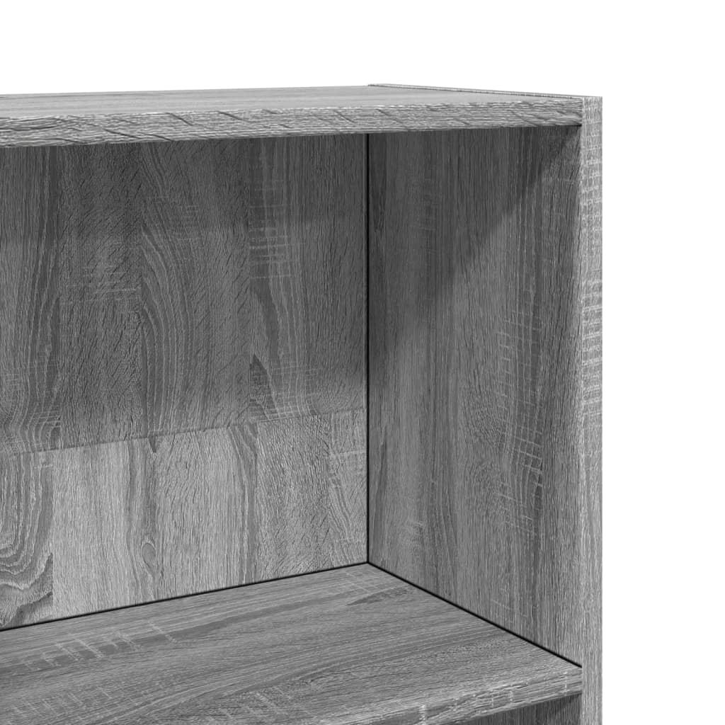 Bibliothèque pour Séjour en Bois Gris H. 176 x l. 60 x P. 24 cm - 7