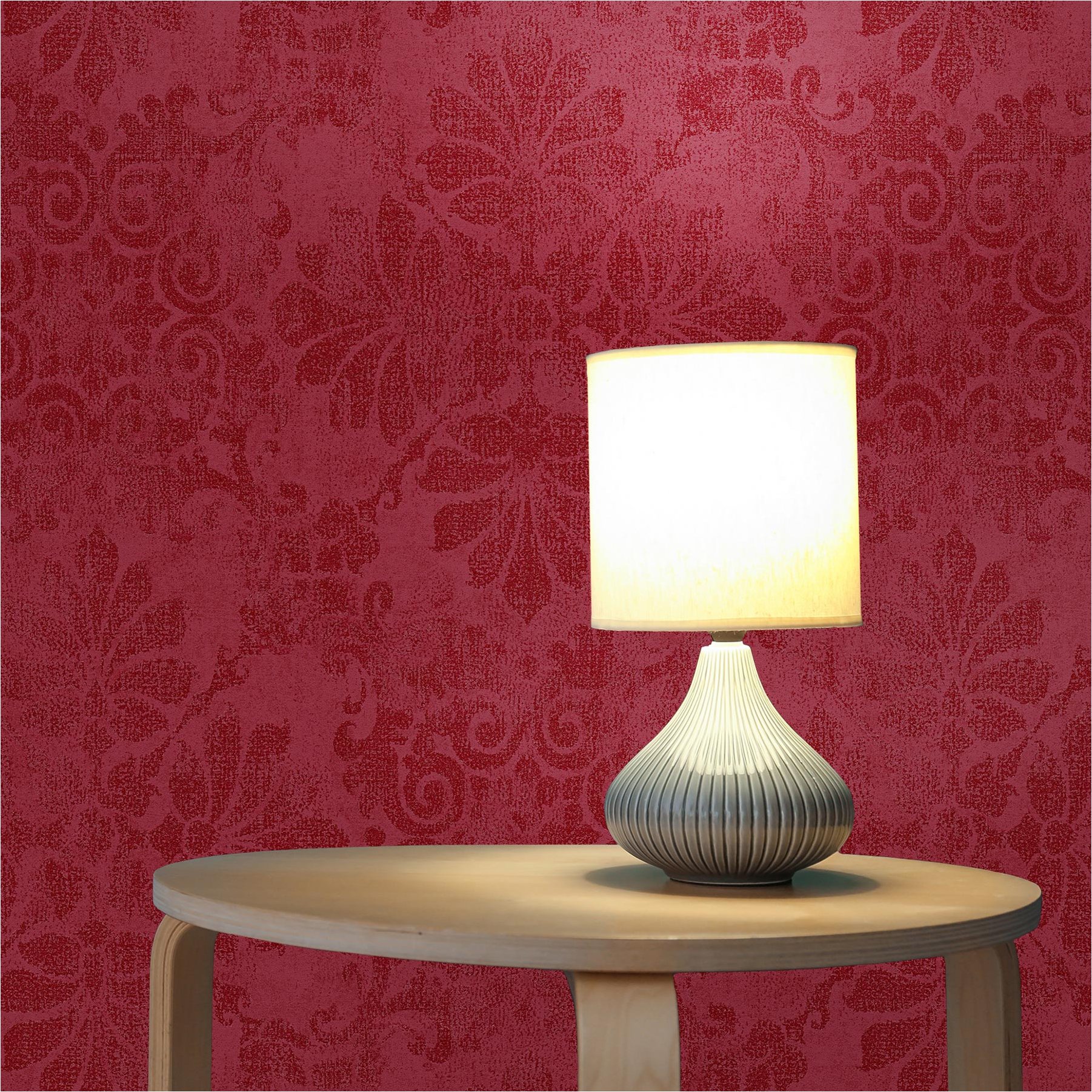 Papier Peint Intissé Baroque Tadessi Raffaele - Or Rose Et Fleurs - 53cm