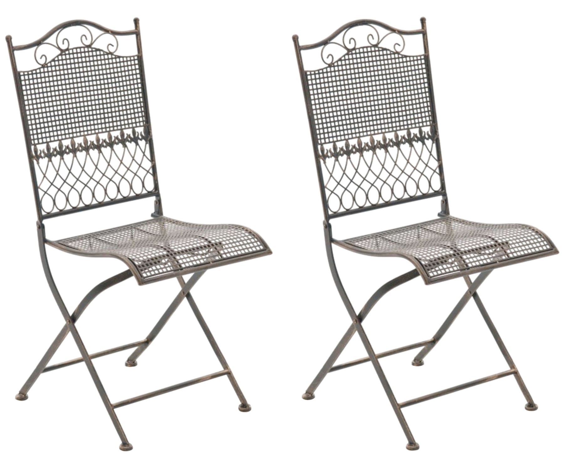 2 Chaises De Jardin Pliables Relaxdays - 120kg Max, Tissu Polyester, Métal - Pour Balcon, Terrasse, Camping
