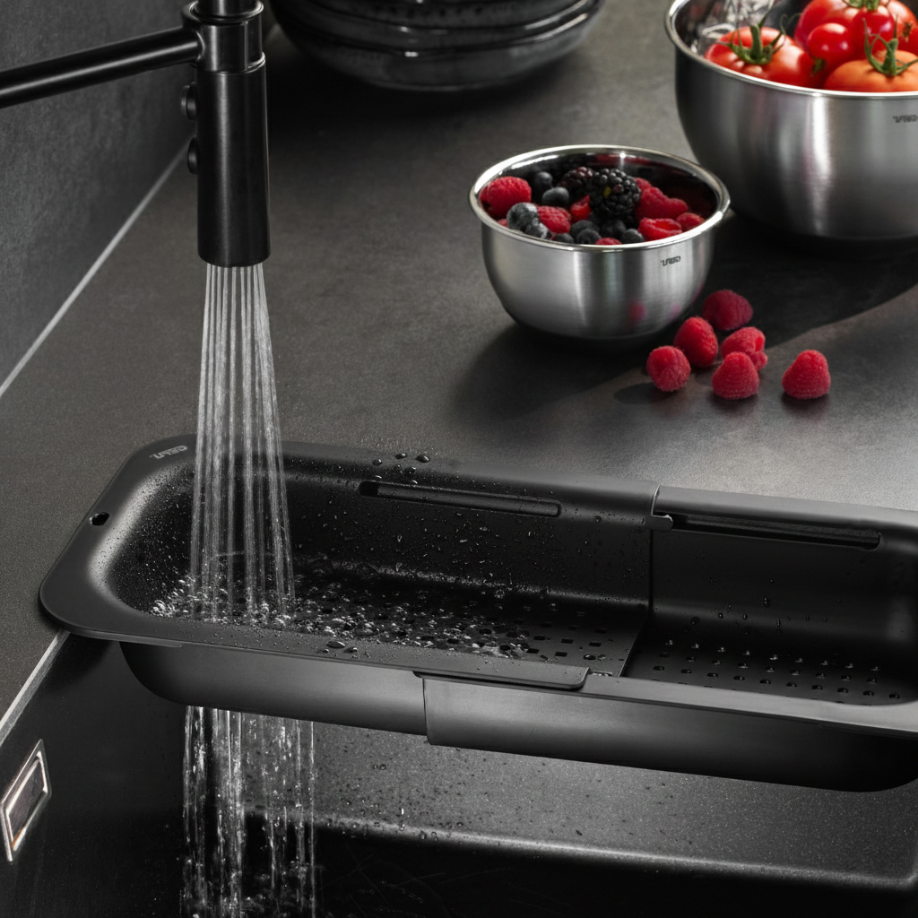 Passoire évier extensible colander Gefu DRENARE noir - 8