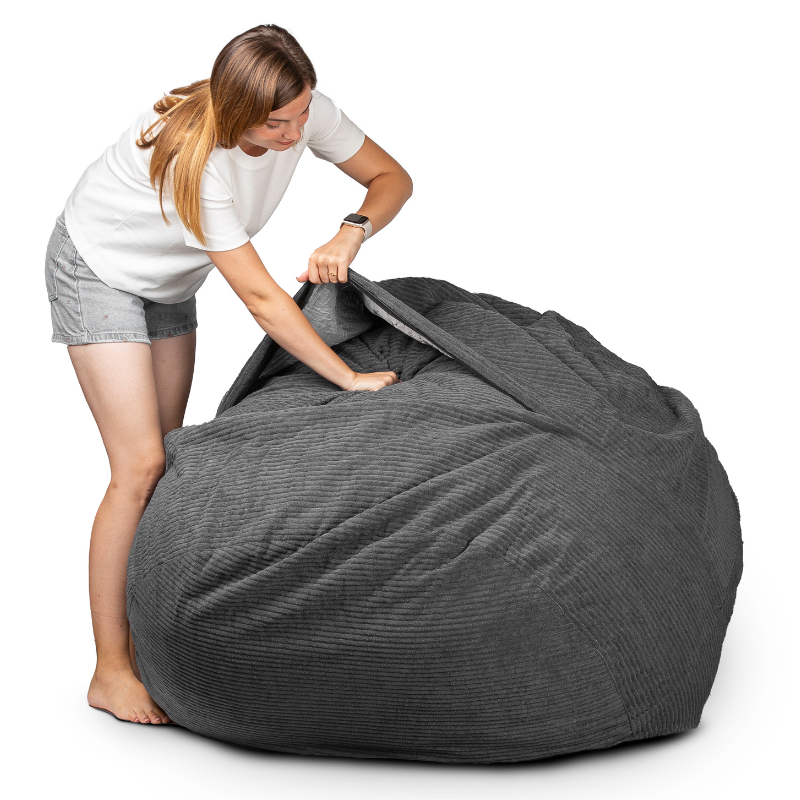 Pouf letto convertibile 2in1 grigio scuro - 3