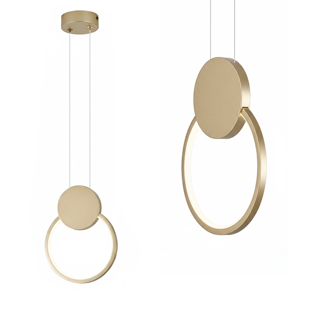 Lampa wisząca LED,lampa sufitowa 11W, 660lm, 4000K, IP20, złota HOROZ