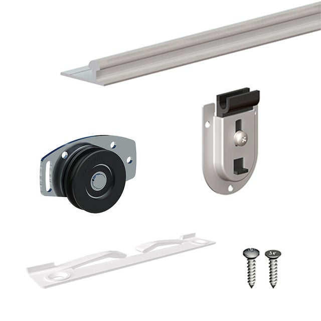 Système coulissant SLID'UP 130 pour 2 portes de placard - rail 1,2 m - 70 kg