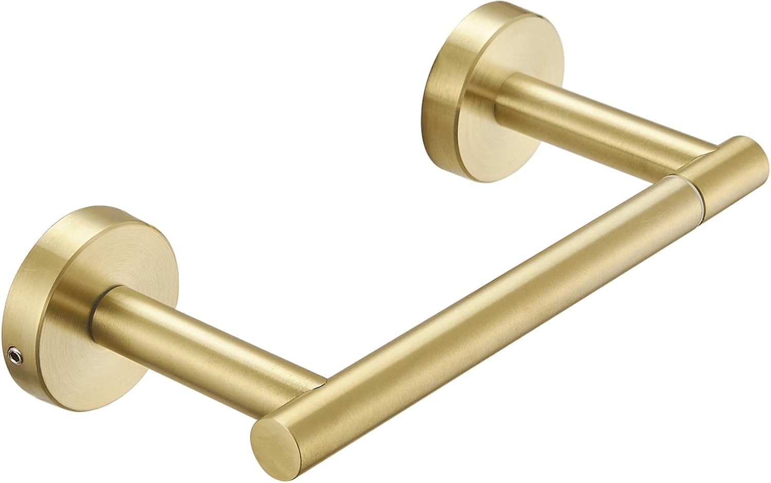 Obrotowy, dwukolumnowy uchwyt na papier toaletowy ze stali nierdzewnej, montowany na ścianie, w kolorze szczotkowanego złota