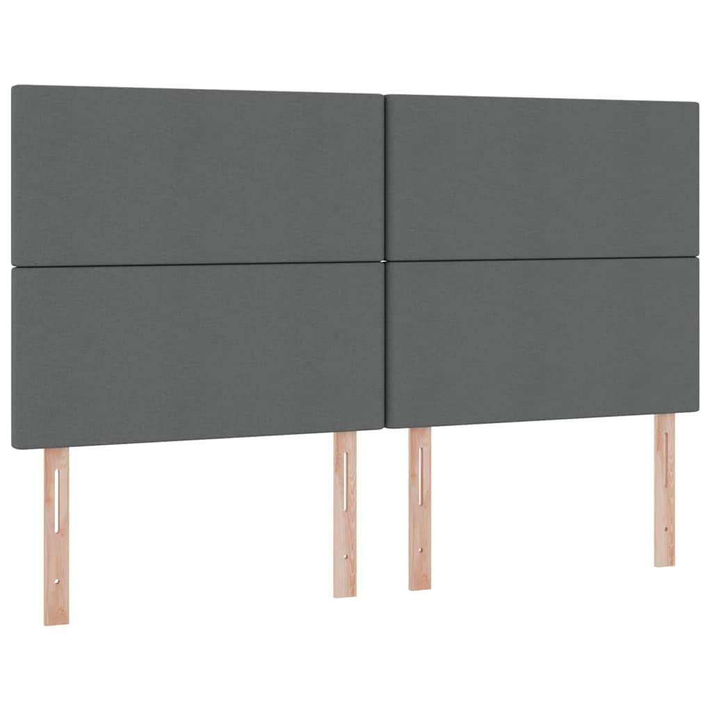 Lit avec rangement et matelas en tissu gris foncé, pour la chambre, 160 × 200 cm - 9