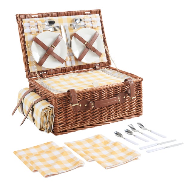 Panier de pique-nique pour 4 personnes Brindisi marron casa.pro