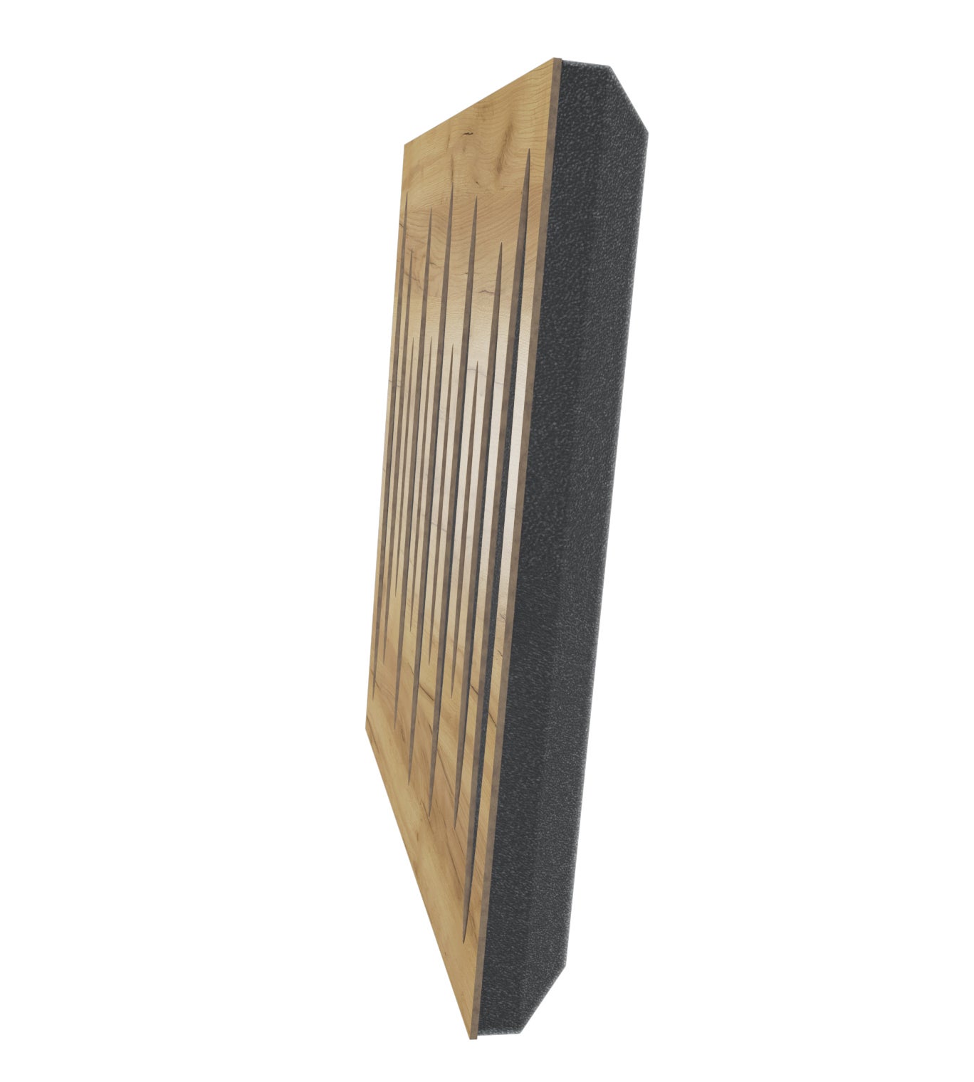 Lot de 4 Panneaux acoustiques insonorisants PULSAR 50x50x5 cm - 1 m² surf.totale - MDF perforé laminé et mousse acoustique - Chêne - 3