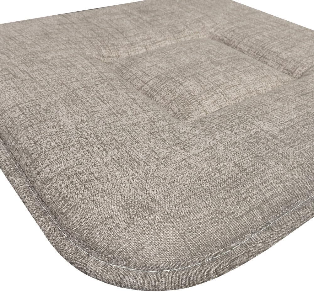 Lot De 4 Coussins Pour Chaise Cuisine Coton Doux Lavables Universelles Couleur Pastel Unie Marron - 3