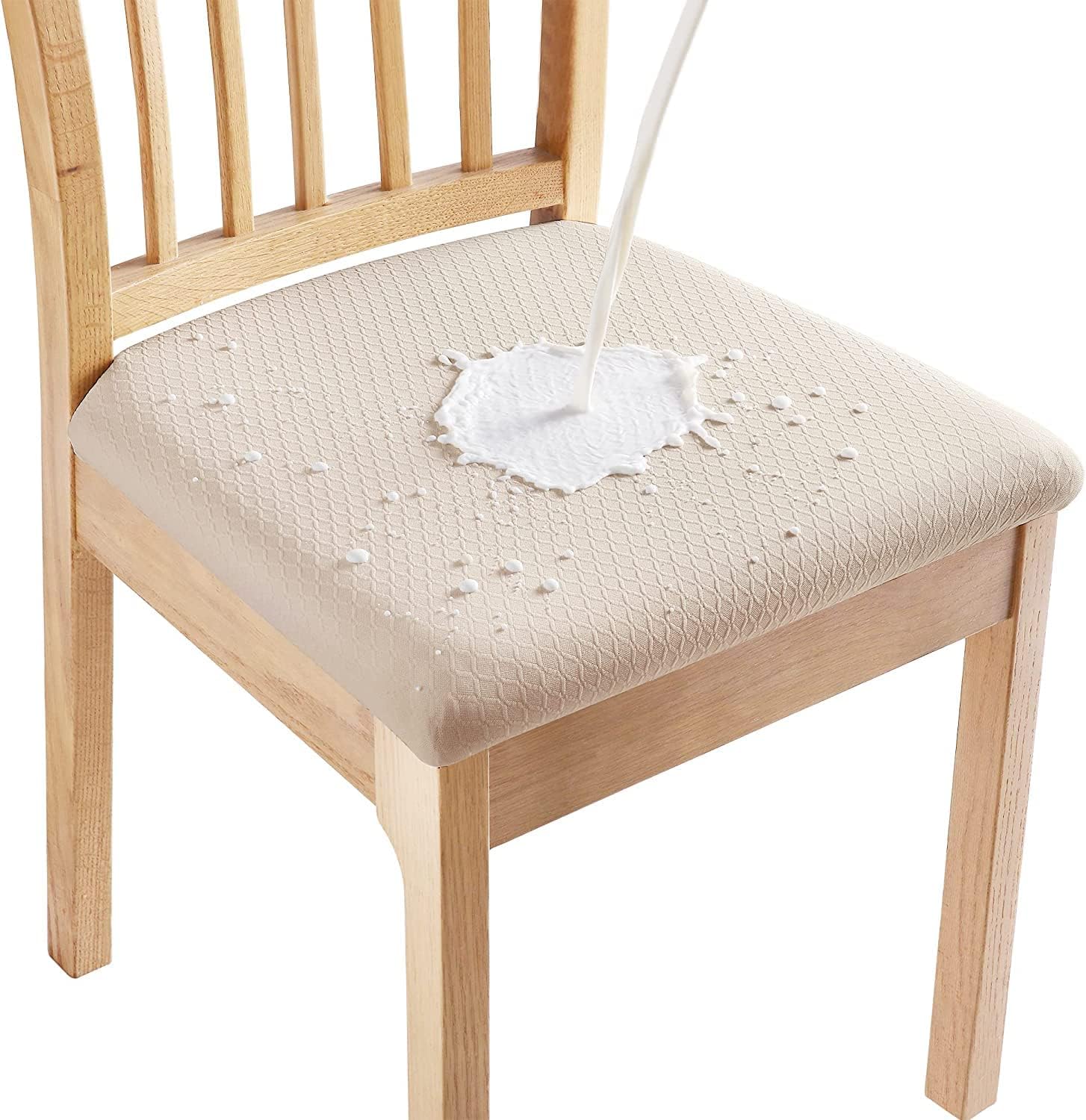 6 Coprisedili Elasticizzati In Velluto Per Sedie Da Pranzo - Grigio - Adatti A Sedili 36-54cm