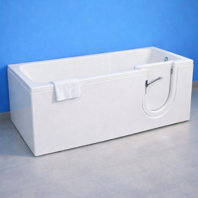 Baignoire avec porte et siège Modèle 17 Dimensions 170x70 cm Version gauche - FRASCIO
