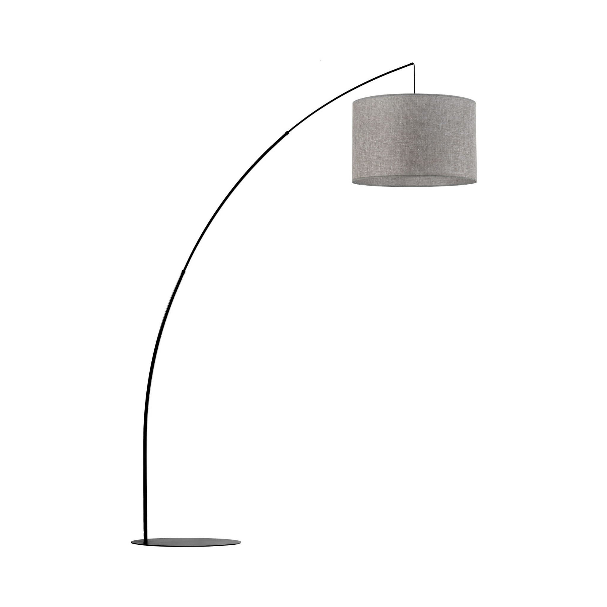 Lampa podłogowa stojąca Moby czarno-szara 1xE27x15W wym: 245 x 60 x 190 cm tkanina TK Lighting