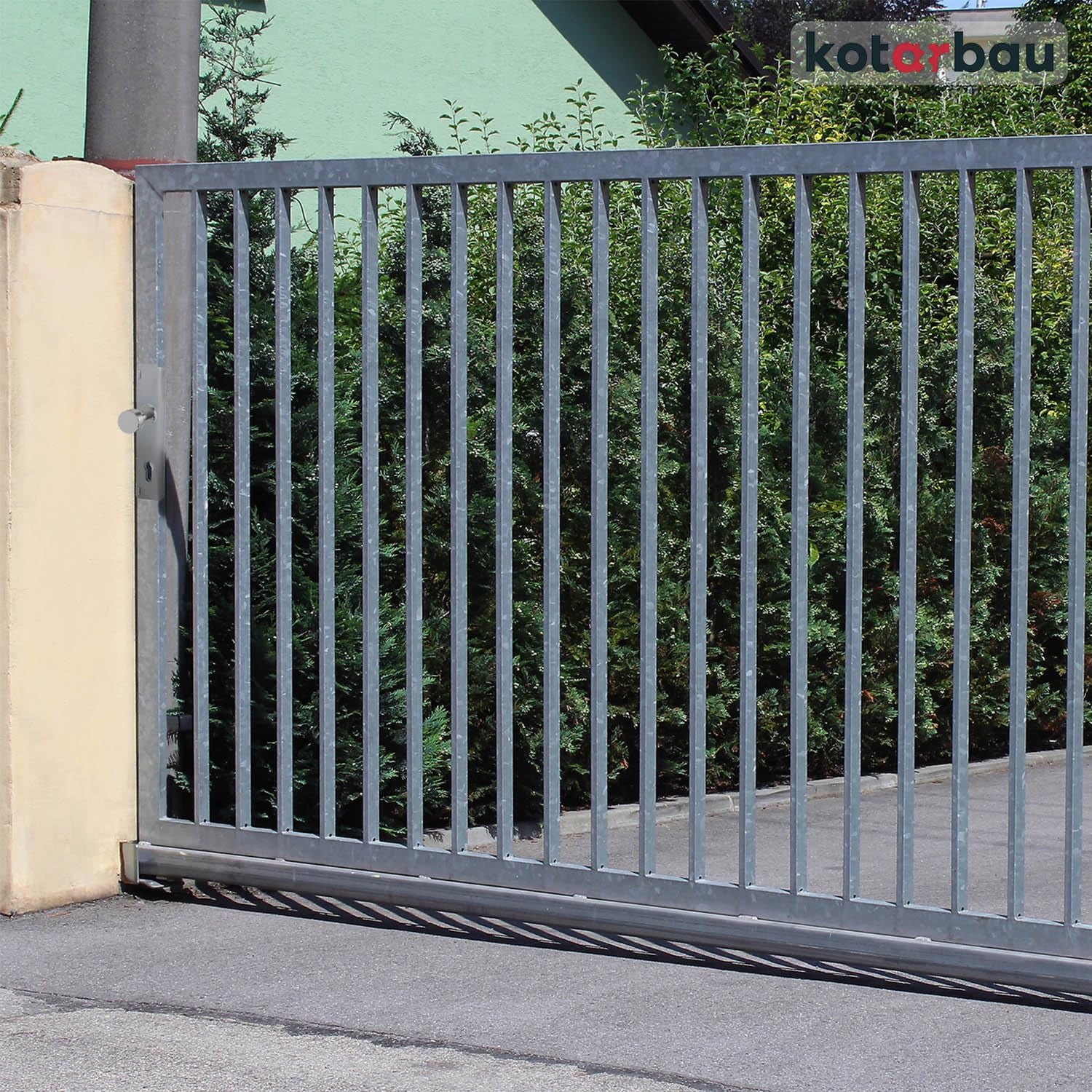 Serratura a incasso per porte e cancelli 90/20 mm con cassa in acciaio zincato, destra e sinistra, con cilindro profilato - KOTARBAU - 7