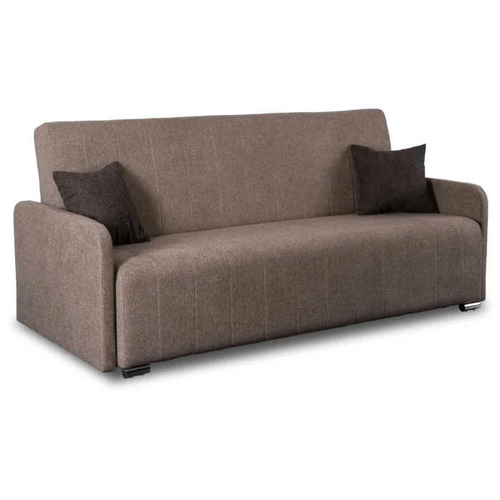 Wersalka Sofa Kanapa Rozkładana z Funkcją Spania Dwuosobowa Beżowa ASPEN