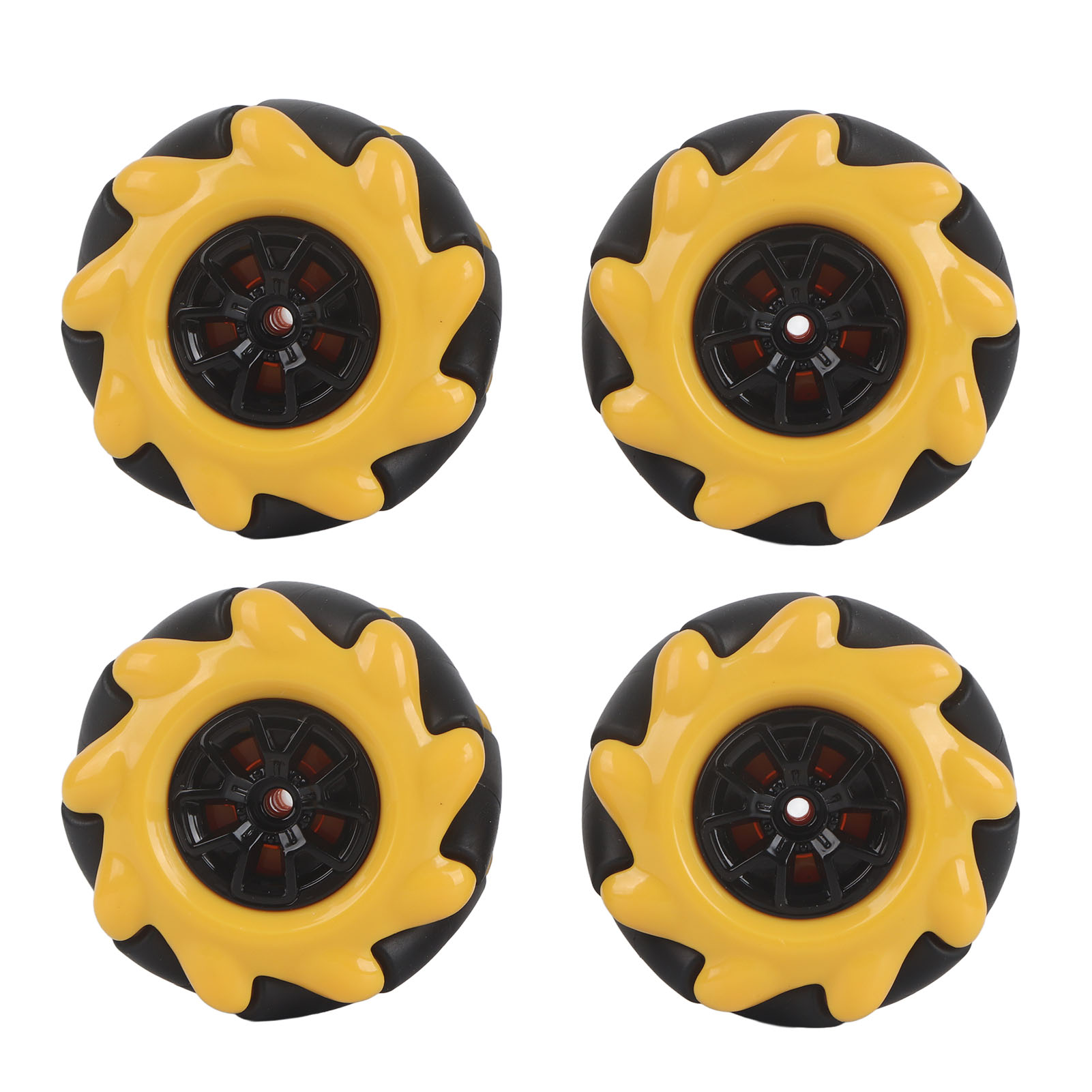 Koła Mecanum do samochodów inteligentnych robotów, akcesoria, elementy zabawek DIY, wielokierunkowe, 48 mm (2 pary)