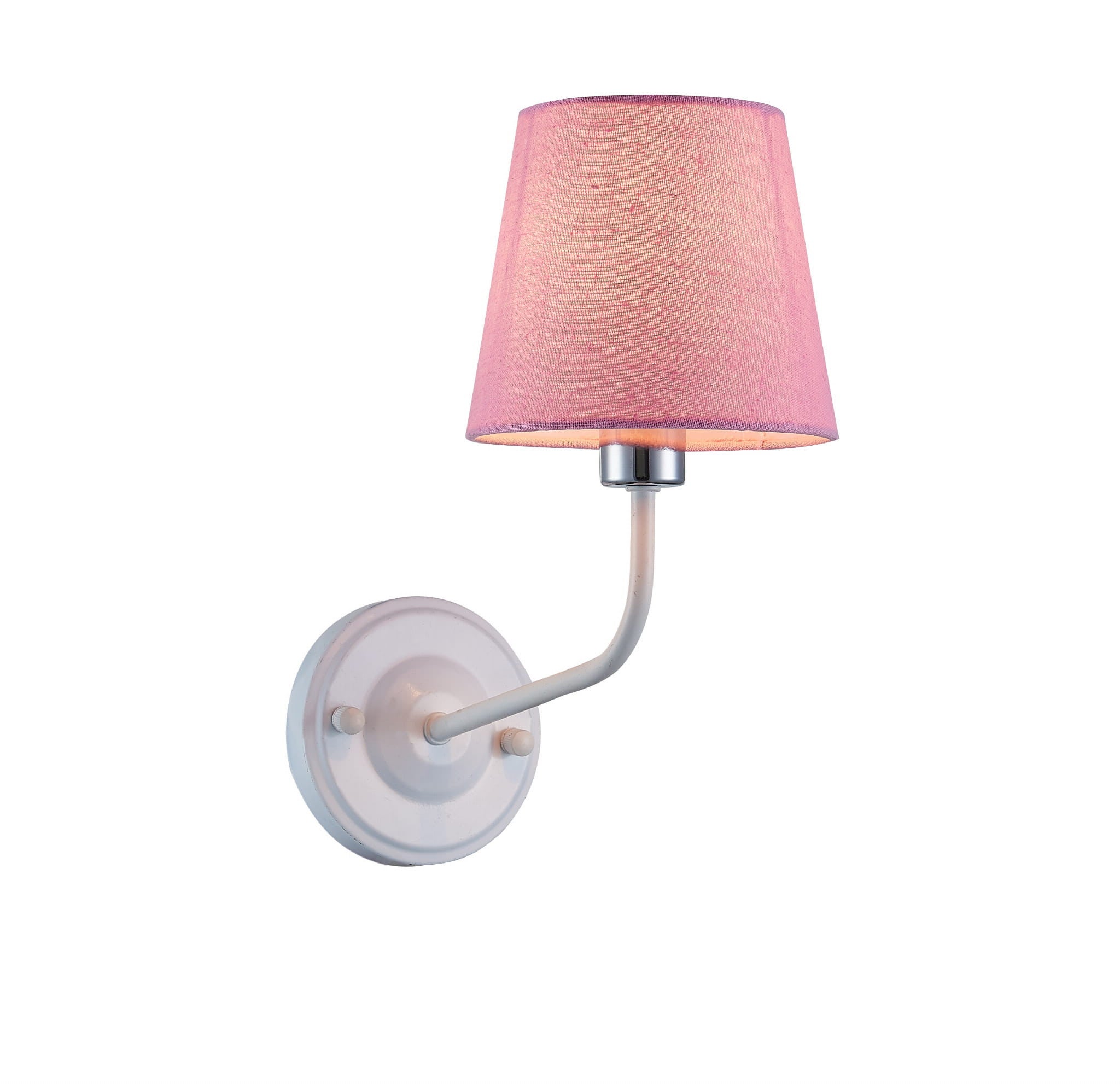Kinkiet ścienny York różowo-biały 1xE14x60W wym: 33 x 15 x 25 cm tkanina IP20 Candellux