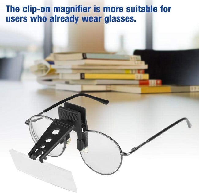 Occhiali Da Lettura Flip-Up Clip-on Con Ingrandimento 3,5x - Foto 2