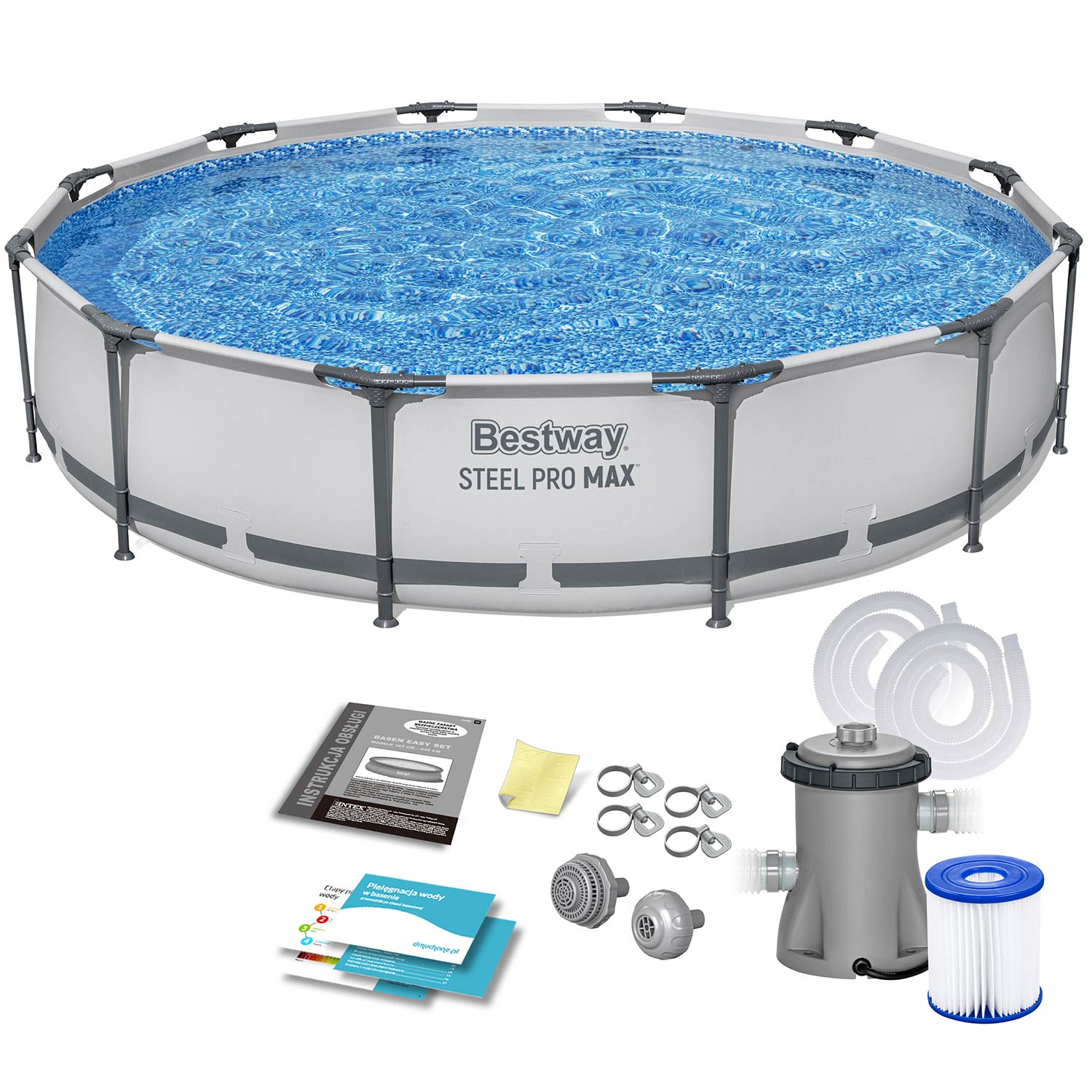 Basen ogrodowy Bestway Steel Pro Max stal antykorozyjna Duraplus™ niebieski 366 cm