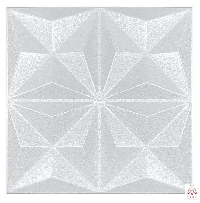 4m² - 16 pièces Panneaux 3D, panneaux polystyrène, panneaux de plafond, panneaux muraux 3D, décoration murale 3D Origami White