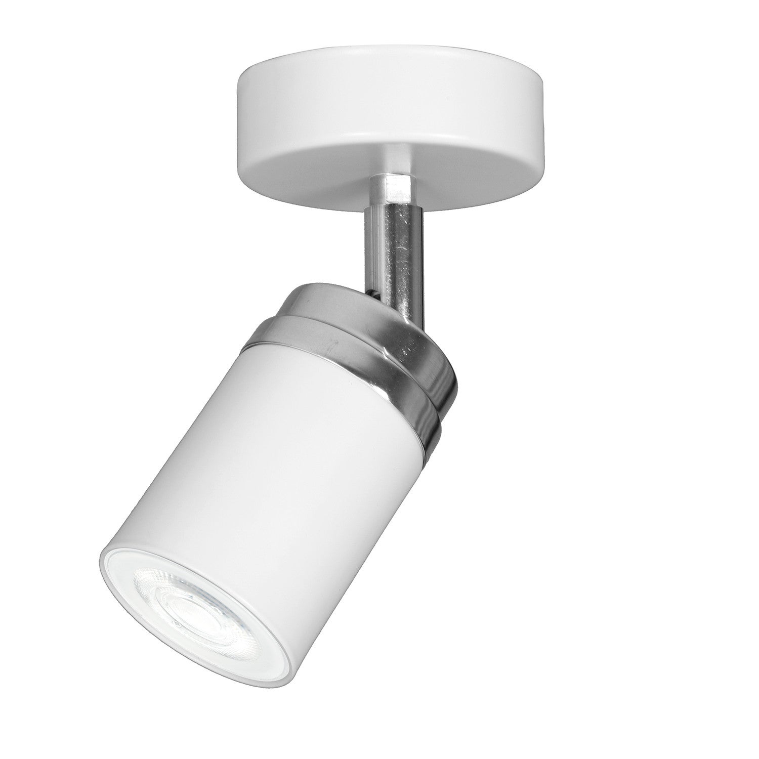 Lampa wisząca Reno biały mat-chromowana 1 x GU10 x 15W wym: 17 x 8 x 8 cm Luminex