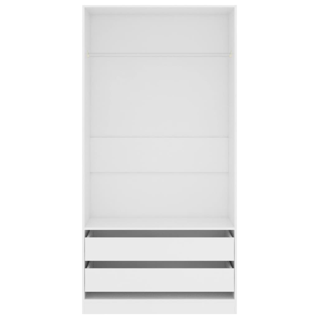 Armário de compensado branco 100x50x200 cm - COMFORTXL - 3