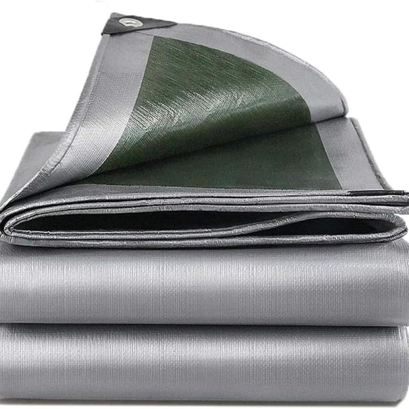 Plandeka ochronna o gramaturze 160 g/m2, 3 x 3 cm, wielofunkcyjna, ochronna, z oczkami na wzmocnionych krawędziach, wodoodporna i odporna na promieni