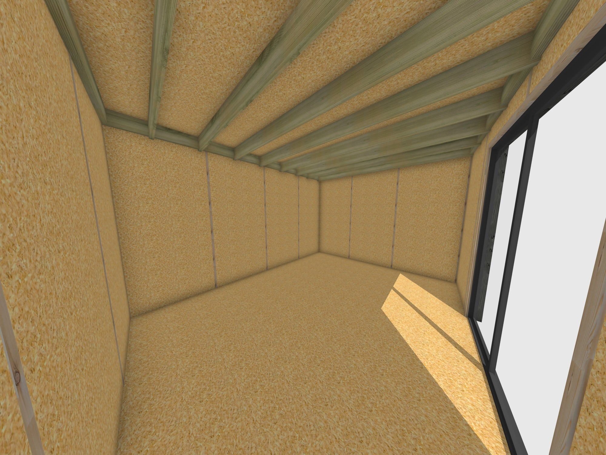 Studio de jardin projet locatif en bois 4,4 x 3,5 x 2,7 m avec plancher isolé / menuiseries alu k-line - 5